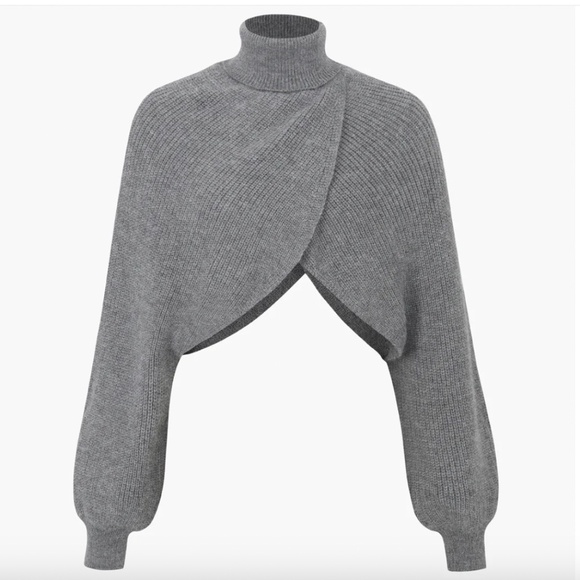 NWT- Micas Grey Batwing Knit Turtleneck Sweater – Size S - Picture 1 of 3